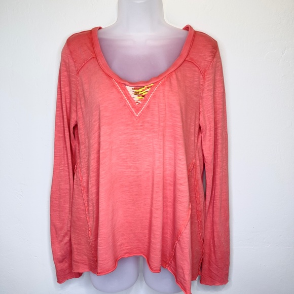 FP | Coral Beaded Long Sleeved Floaty Top - Picture 2 of 15